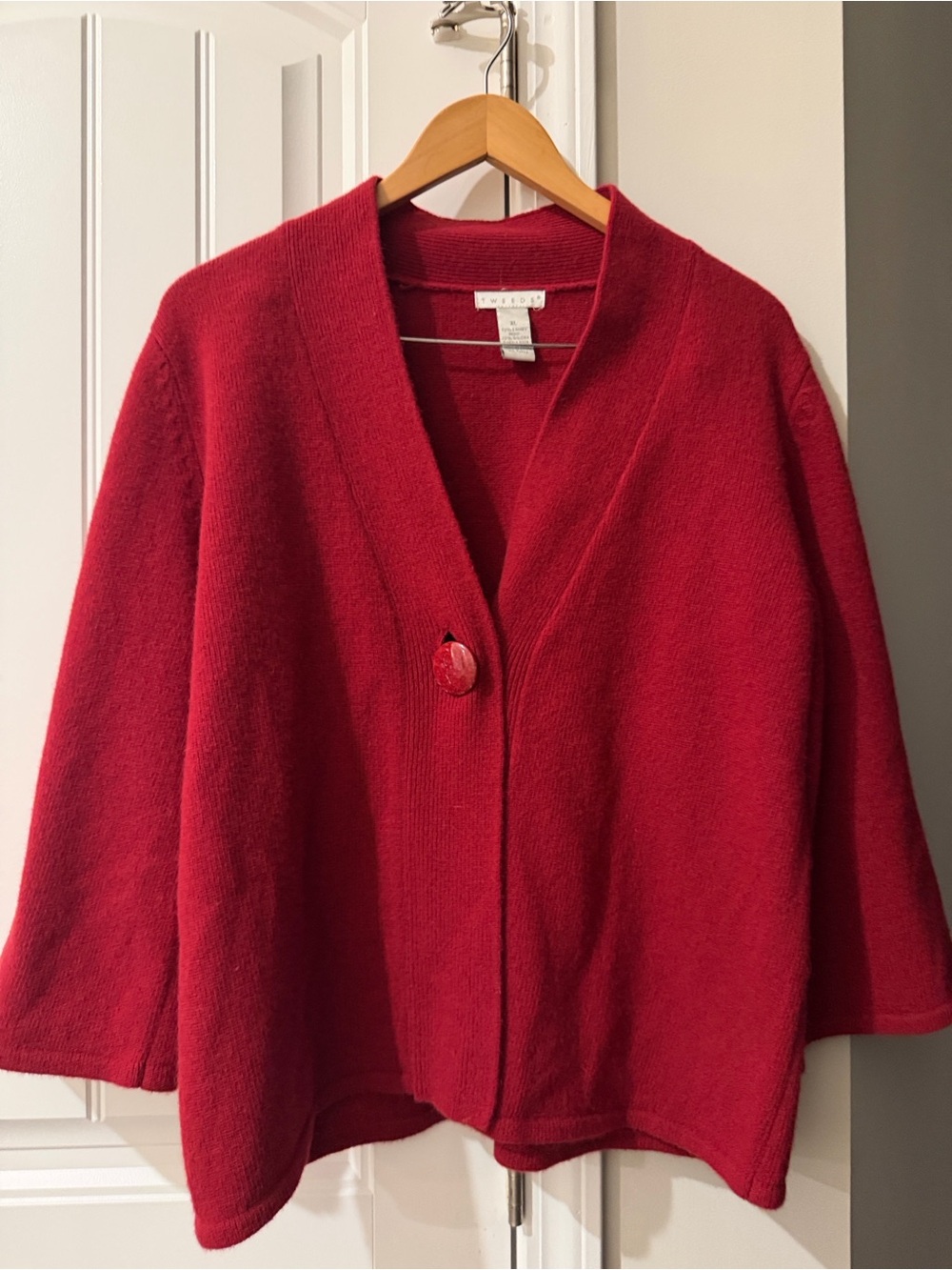 Lambswool Angora Cardigan Sweater XL